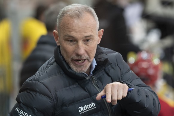 Tigers Head Coach Rikard Franzen waehrend dem Meisterschaftsspiel der National League zwischen den SCL Tigers und dem SC Bern, am Samstag, 27. Maerz 2021, im Ilfisstadion in Langnau. (KEYSTONE/Marcel  ...