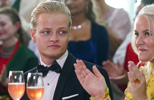 FILE - Norway's Marius Borg Hoiby and Crown Princess Mette-Marit in Oslo, June 16, 2022. (Lise Aserud/NTB via AP, File)
Norway Royals