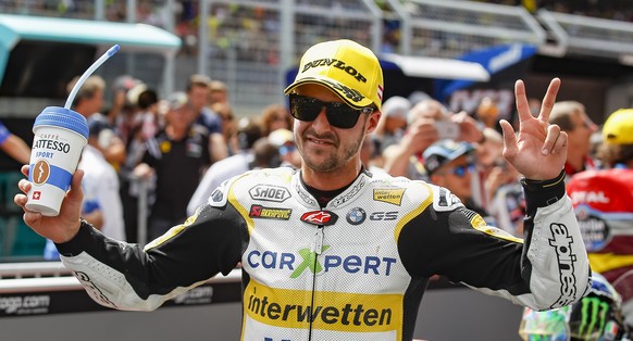 SPIELBERG - OESTERREICH: Der drittplatzierte Thomas Luethi (SUI/CarXpert Interwetten) waehrend des Moto 2 Rennens anl. des NeroGiardini Motorrad Grand Prix von Oesterreich 2017, am Sonntag, 13. August ...