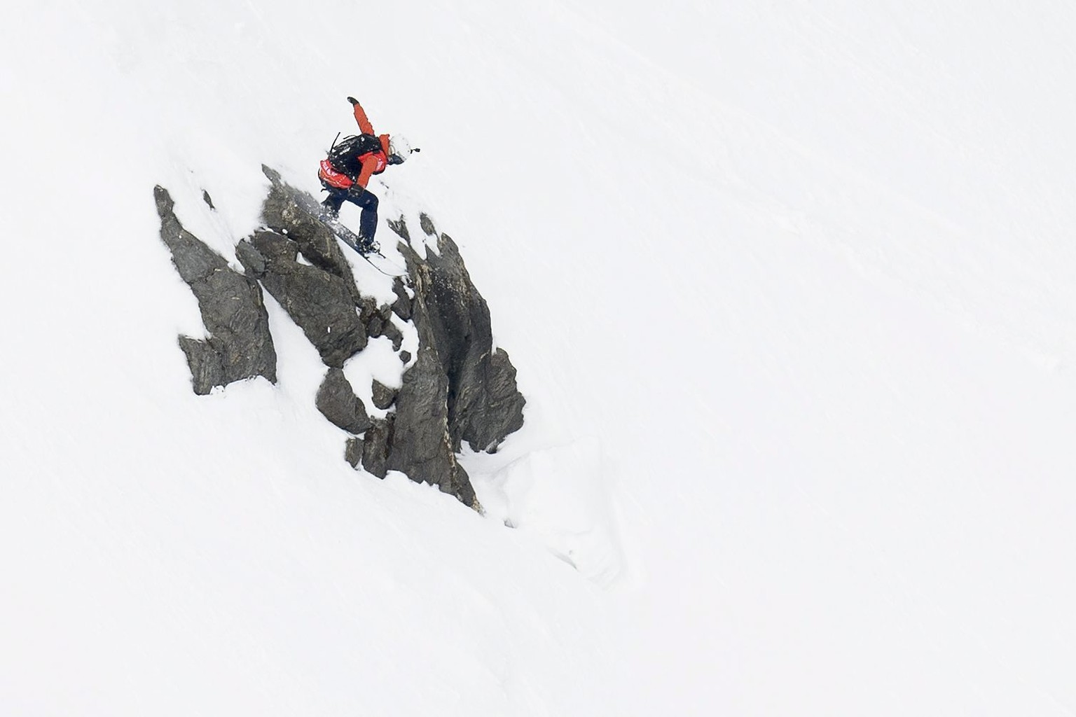 Estelle Balet am 2. April 2016 während des «Xtreme de Verbier», der letzten Etappe der Freeride World Tour.