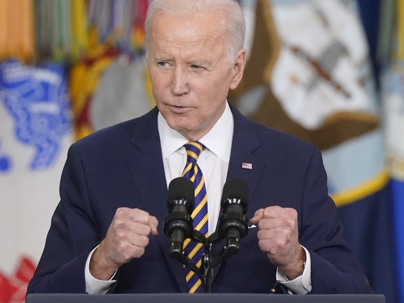 President Joe Biden speaks about expanding access to health care and benefits for veterans affected by
