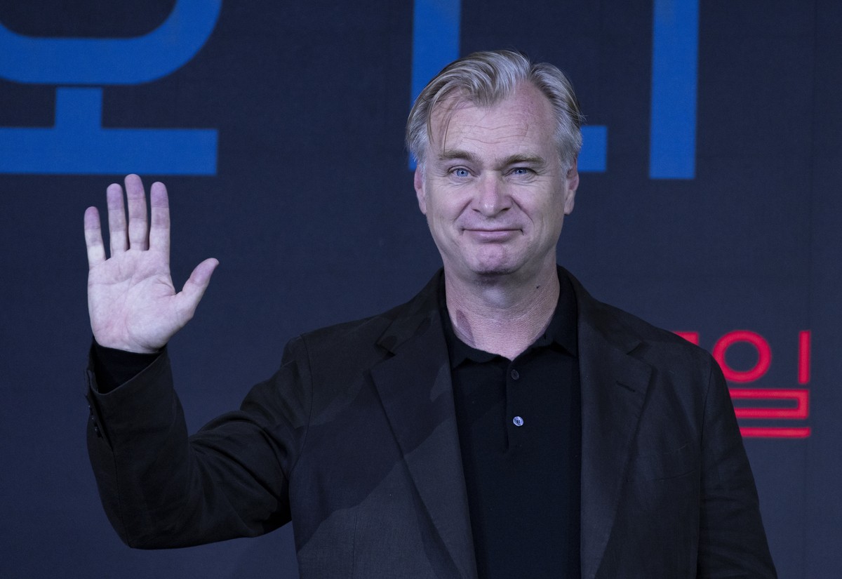 epa13147838 British-American filmmaker Christopher Nolan poses for photos during a press conference for the film 'The Odyssey' in Seoul, South Korea, 03 August 2026. The film is set to hit l ...