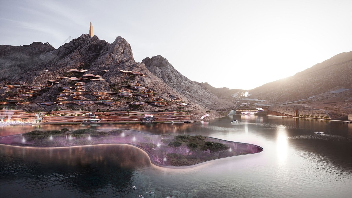 Futuristische Vision: Die nachhaltige Stadt Neom Bay.