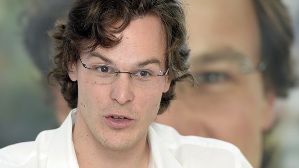 Bastien Girod, Nationalrat der Gruenen des Kantons Zuerich, spricht an der Medienkonferenz &quot;Bastien Girod in den Staenderat&quot; in Zuerich am Mittwoch, 26. August 2015. Die Medienkonferenz bild ...