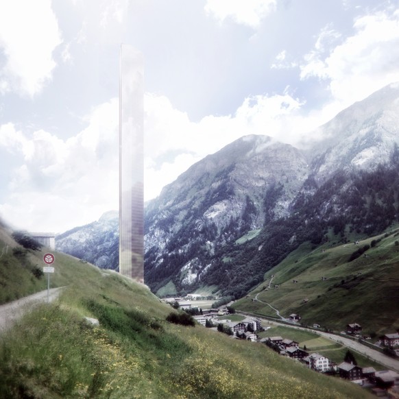 HANDOUT - Ein Rendering des Architekturbueros zum Projekt 7132 in Vals. 
Der Immobilien-Investor Remo Stoffel, CEO des Projektes 7132, orientierte an einer Medienkonferenz in Kloten, am Mittwoch, 25. ...
