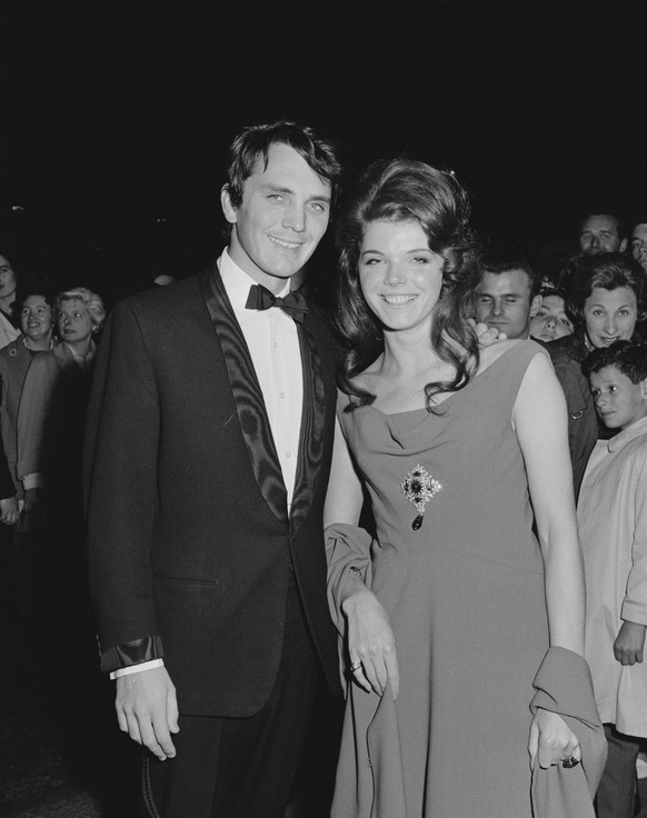 Actors Terence Stamp and Samantha Eggar at the premiere of the film &#039;Billy Budd&#039; at the Leicester Square Theatre, London, 21st September 1962. Stamp plays the title role in the film. (Photo  ...