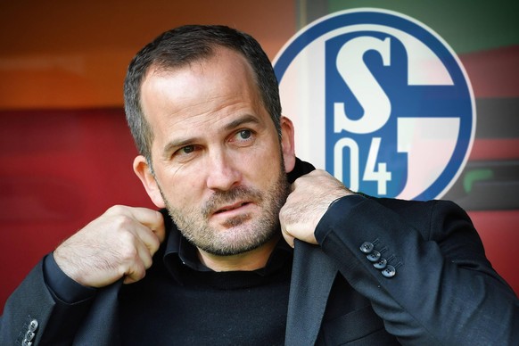 FOTOMONTAGE: Manuel BAUM offenbar neuer Trainer bei FC Schalke 04. Archivfoto: Manuel BAUM Trainer FC Augsburg, skeptisch, Aktion,Einzelbild,angeschnittenes Einzelmotiv, Portraet,Portrait,Portr t. Fus ...