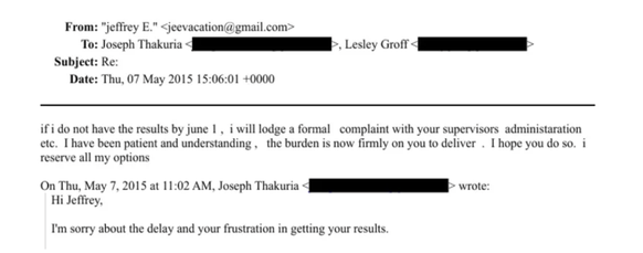 Jeffrey Epstein ärgerte sich über Verzögerungen.