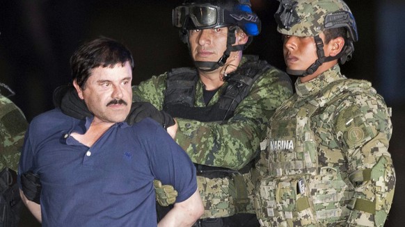 Der berühmteste Drogenboss der Welt: El Chapo nach seiner Verhaftung im Januar.