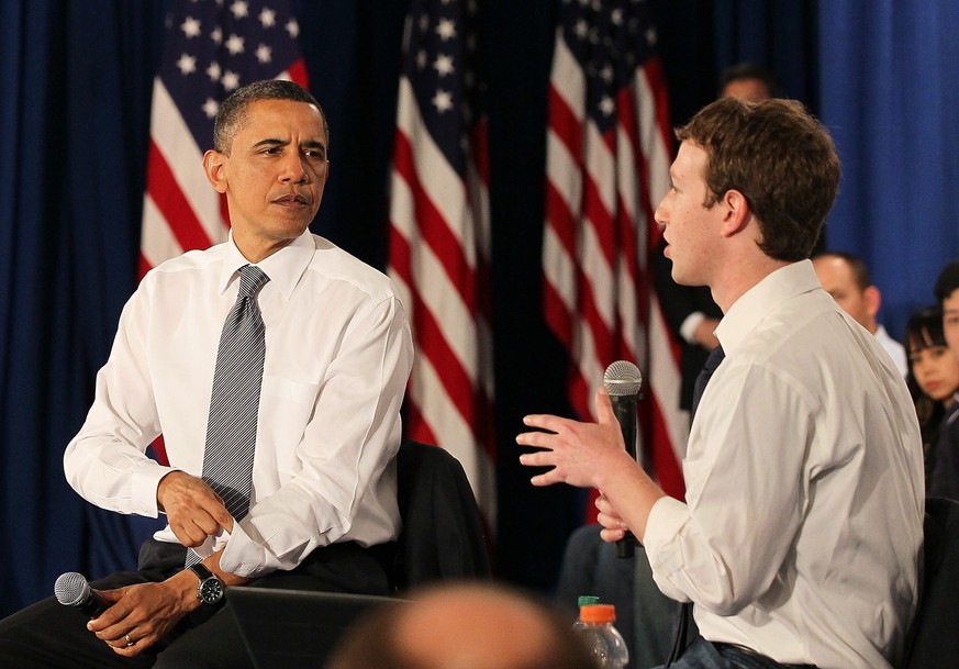 Frustration zum Ausdruck gebracht: Zuckerberg und Obama.