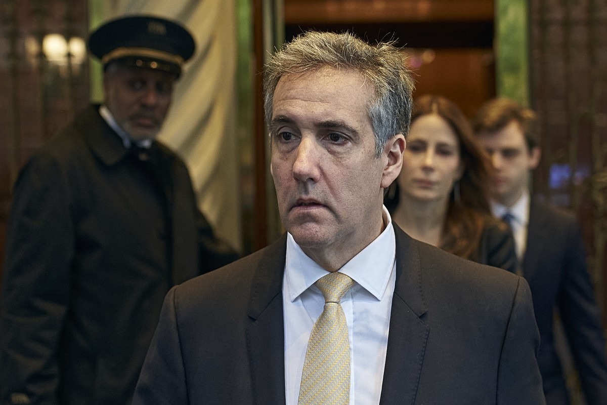 Michael Cohen departs his apartment building on his way to Manhattan criminal court, Thursday, May 16, 2024, in New York. The prosecutors? star witness in the hush money case against former President  ...