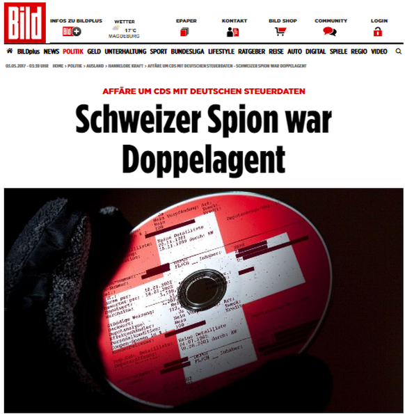 Die deutsche Boulevard-Zeitung «Bild» bezeichnete den Schweizer Spion als «Doppelagenten».