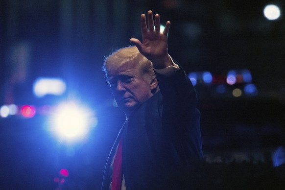 Former President Donald Trump arrives at Trump Tower, late Tuesday, Aug. 9, 2022, in New York. (AP Photo/Yuki Iwamura)