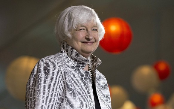 FILE - In this Friday, May 5, 2017, file photo, Federal Reserve Chair Janet Yellen smiles before giving a speech during a conference at Brown University in Providence, R.I. Yellen&#039;s last day at t ...