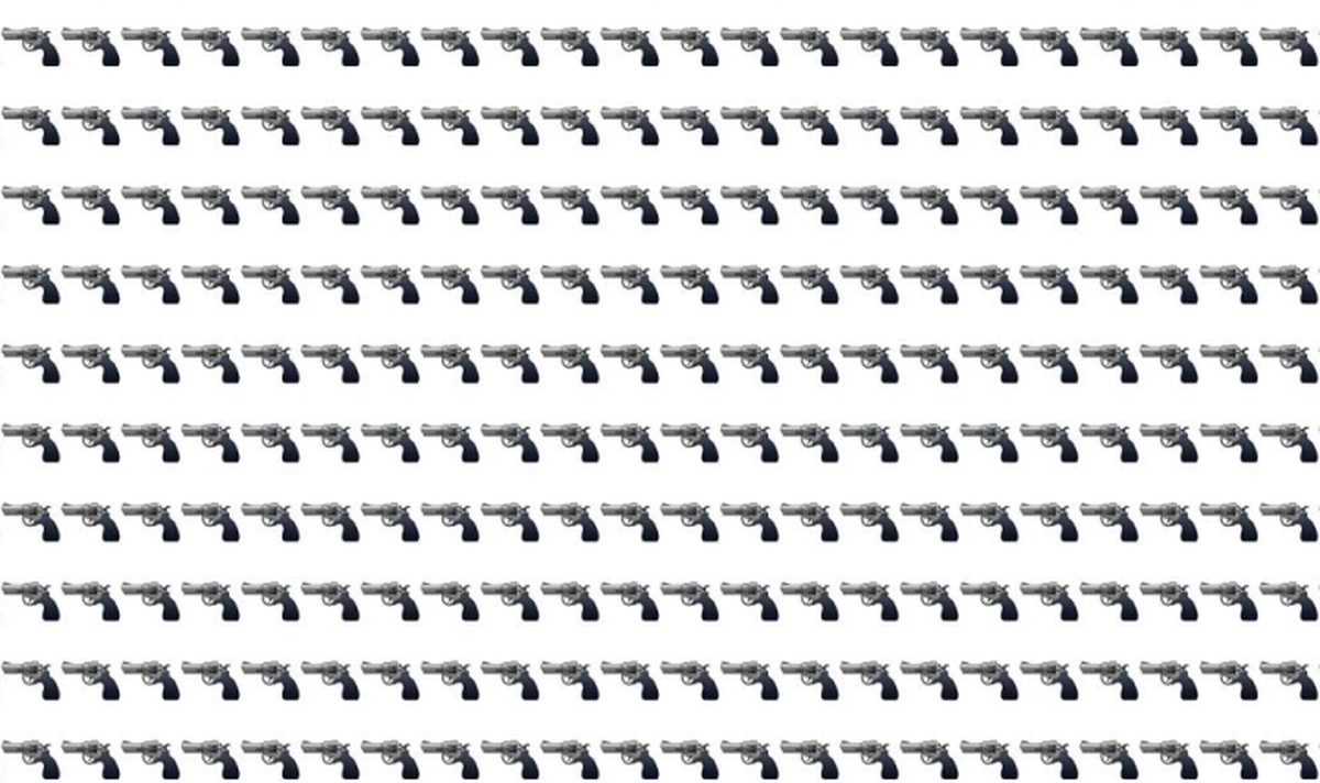 Man könne in den USA problemlos halbautomatische Waffen kaufen, konstatiert BuzzFeed, aber beim Chatten solle man nicht so schnell mit einem Gewehr-Symbol rechnen.
