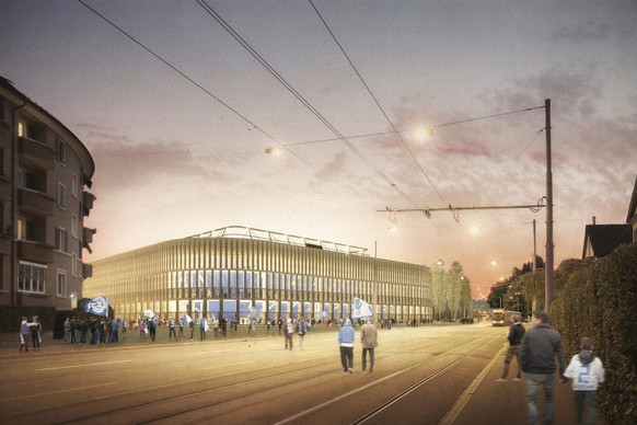 HANDOUT - VISUALISIERUNG --- Visualisierung des Siegerprojekts fuer das neue Stadion Zuerich, vorgestellt am Mittwoch, 24. Oktober 2012, in Zuerich. Das &quot;Hypodrom&quot; wurde vom Architektenbuero ...