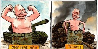 24 Memes und Karikaturen, die Putins Ukraine-Debakel schonungslos auf den Punkt bringen