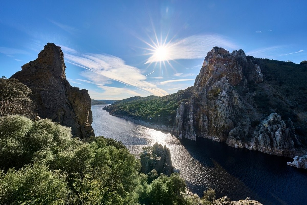 Le parc national de Montfragüe à River Tajo, Estrémadure, Espagne.