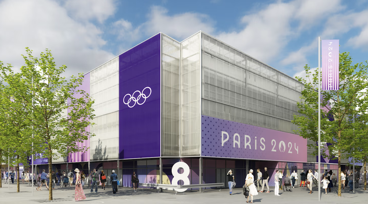 Arena Paris Nord, Villepinte. Austragungsort Boxen und Moderner Fünfkampf der Olympsichen Spiele 2024 in Paris.
