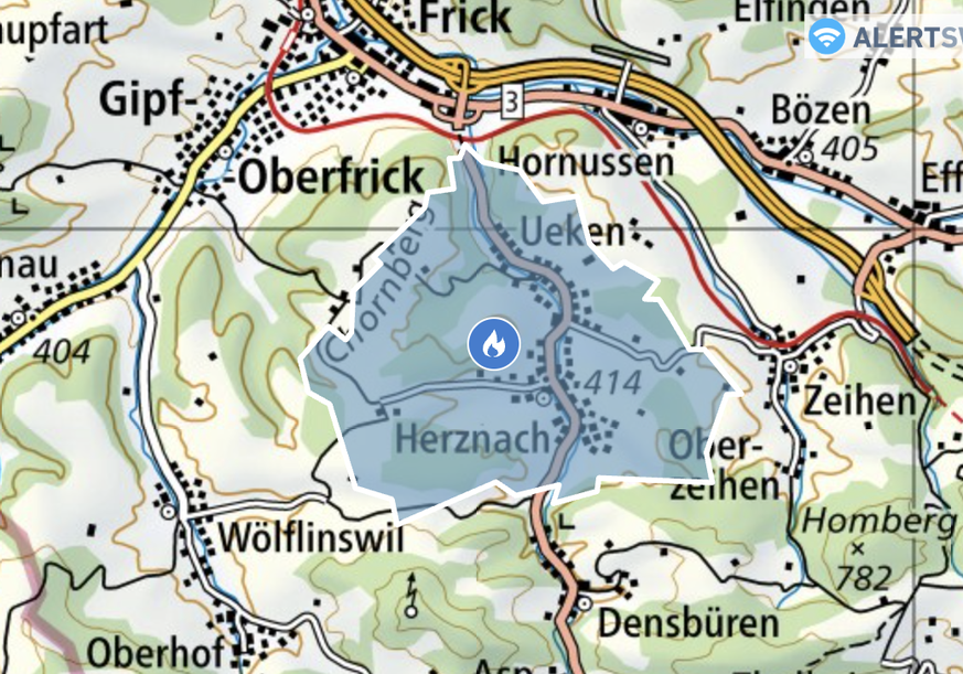 Das betroffene Gebiet.