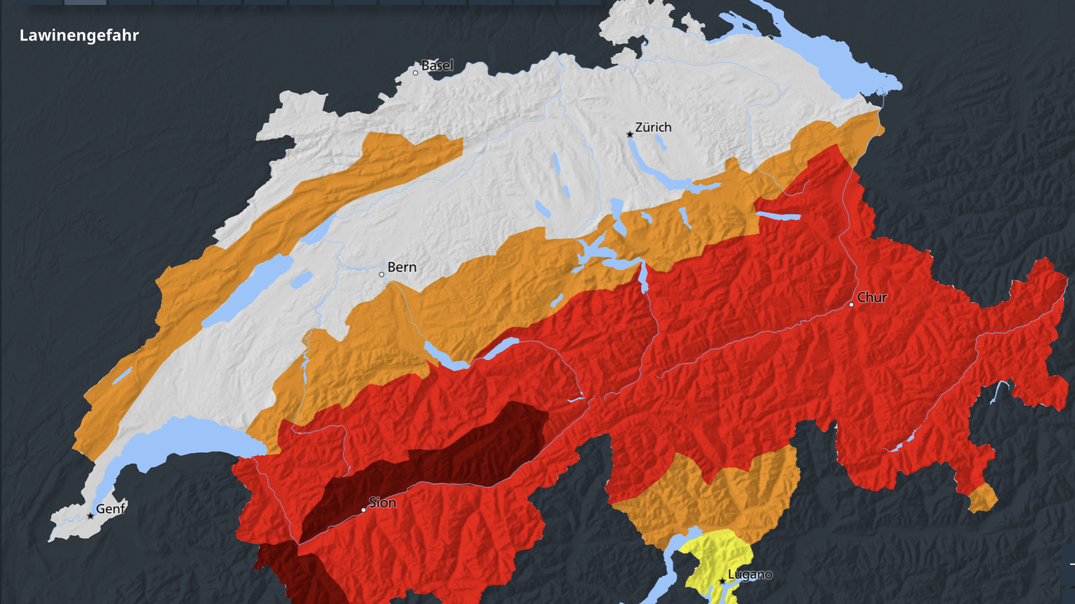 Lawinengefahr in der Schweiz