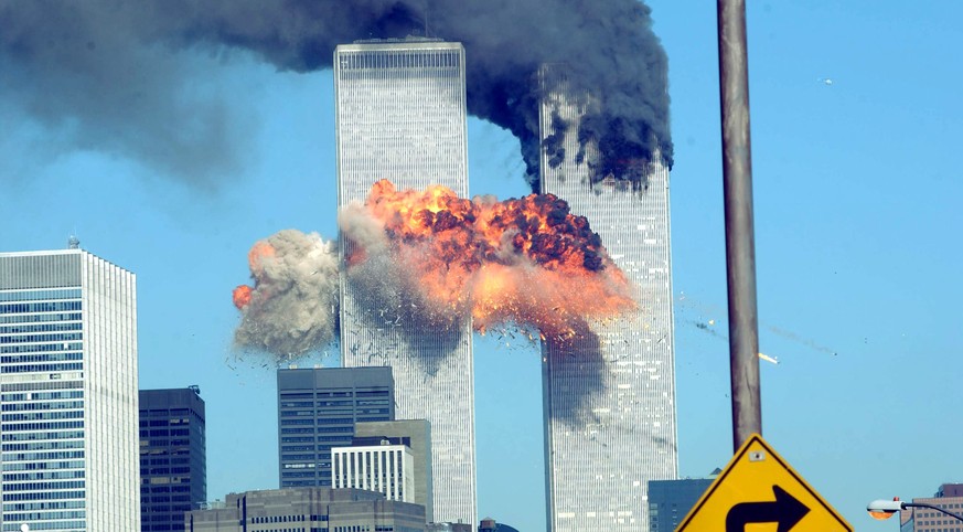 Eine echte Aufnahme von den Terror-Anschlägen in New York.<br data-editable="remove">