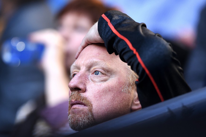 epa06041119 (FILE) - German tennis legend Boris Becker, coach of Novak Djokovic of Serbia, during the Men&#039;s Final at the Australian Open tennis tournament in Melbourne, Australia, 31 January 2016 ...