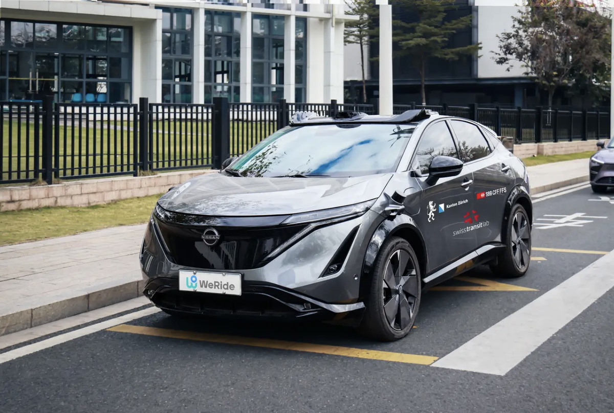 Im Kanton Zürich wird dieser selbstfahrende Nissan Ariya Elektro als Taxi unterwegs sein.
