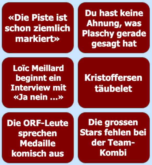 Ski-WM 2025: Das ultimative Bullshit-Bingo für die Weltmeisterschaft in Saalbach von watson.
