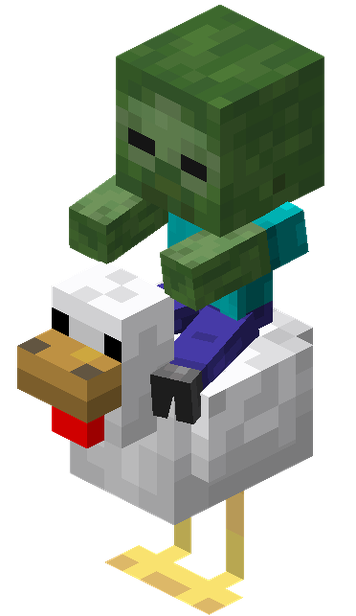 Der Chicken Jockey aus Minecraft