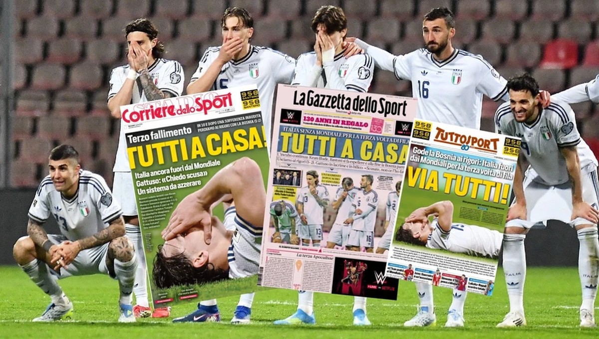 L'Italie va rater sa troisième Coupe du monde de suite: impardonnable pour la presse nationale.