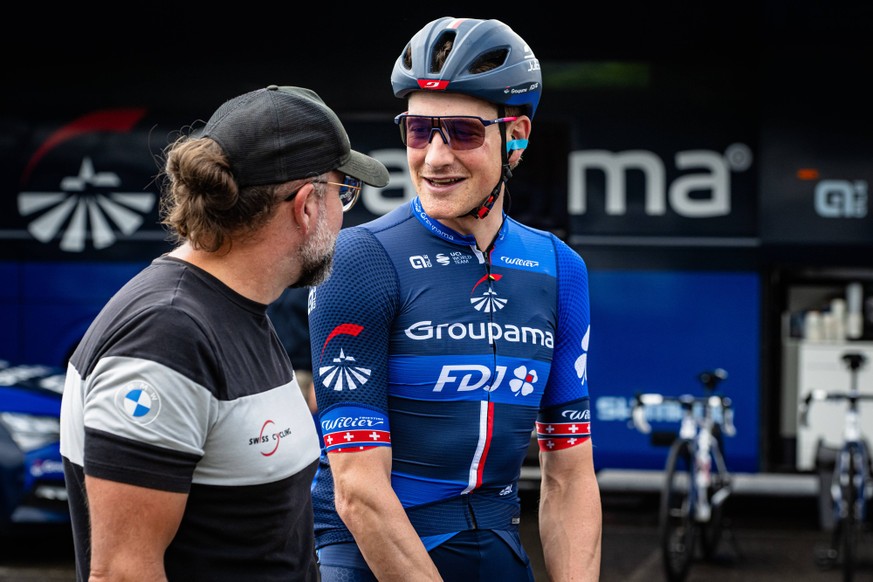 KﾜNG Stefan: Tour de Suisse - Men 2024 - 2. Stage KﾜNG Stefan SUI GROUPAMA - FDJ GFC - FRA Querformat - quer - horizontal - Landscape - Event/Veranstaltung: Tour de Suisse - Elite Men - Category/Kateg ...