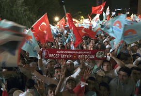 Anhänger Erdogans in Ankara.