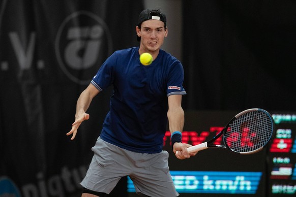 Marc-Andrea HueslerSUI Tennis - Wolffkran Open - ATP, Tennis Herren Challenger - TC Ismaning - Ismaning - Bavaria - Germany - 23 October 2020. *** Marc Andrea Huesler SUI Tennis Wolffkran Open ATP Cha ...