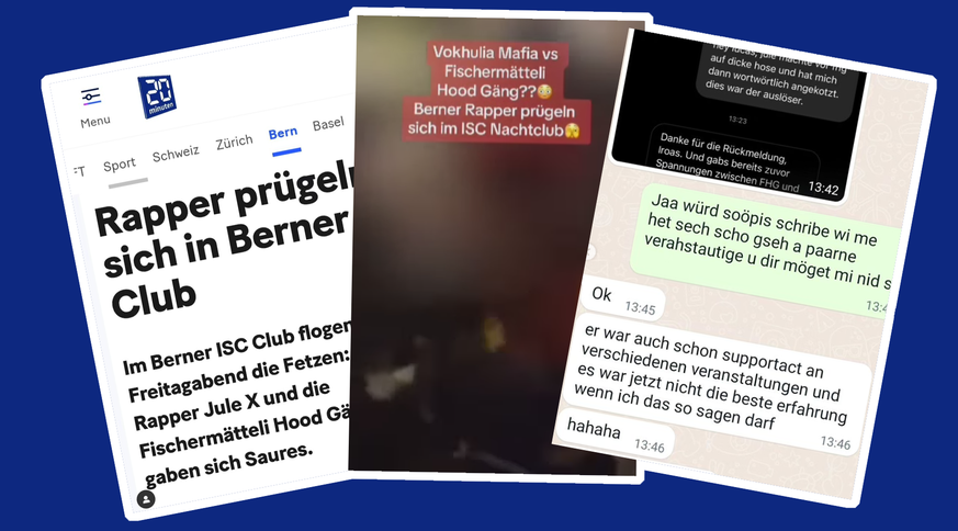 Fast schon hinterlistig: die gefakte Rapper-Prügelei.