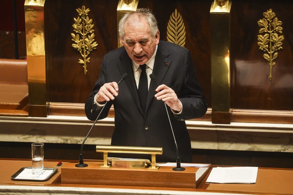 epa11824251 French Prime Minister Francois Bayrou delivers a general policy statement at the French National Assembly in Paris, France, 14 January 2025. EPA/TERESA SUAREZ