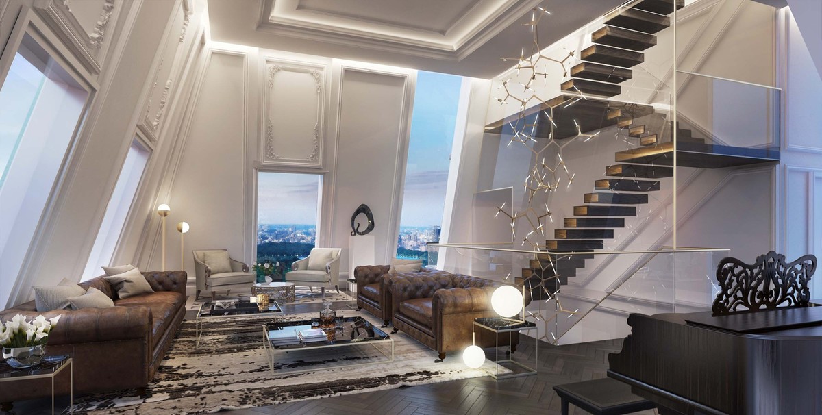 A New York, un penthouse affiché à 40 millions de dollars est en cours de vente à 6,765 millions. Vue sur Central Park et immense chantier à la clé.