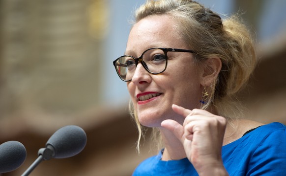 Aline Trede, GP-BE, spricht an der Herbstsession der Eidgenoessischen Raete, am Montag, 24. September 2018 im Nationalrat in Bern. (KEYSTONE/Anthony Anex)