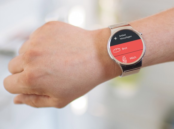 Bring! am Handgelenk, auf einer Android-Smartwatch.