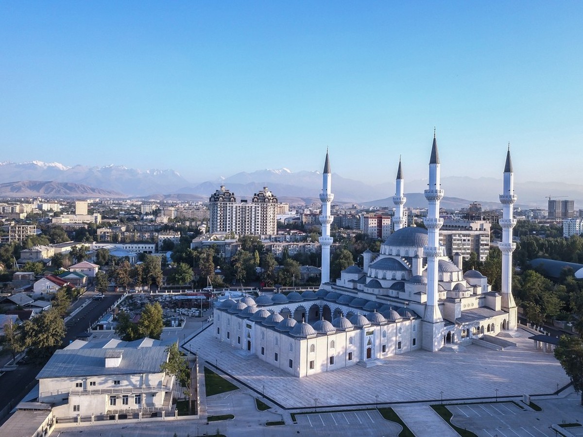 The Central Mosque of Imam Sarakhsi, named after a famed Islamic scholar who lived in the 11th century, officially opened in the Kyrgyz capital Bishkek.