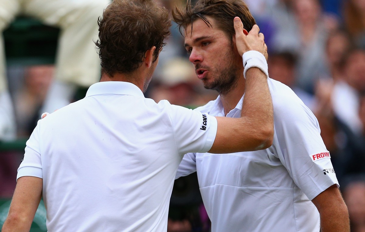 Wawrinka muss Gasquet am Netz zum Sieg gratulieren.