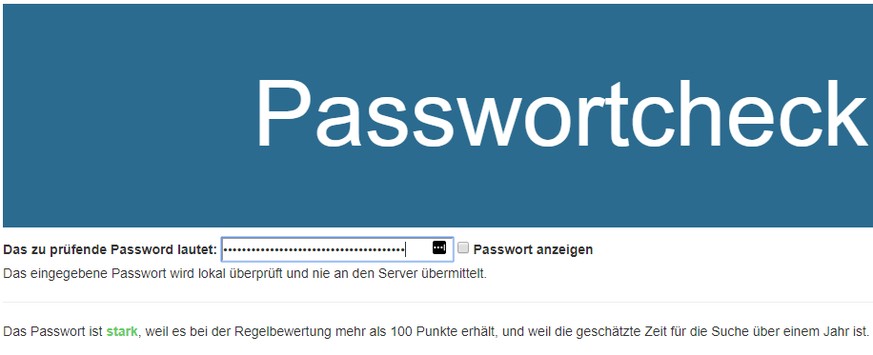 Wie sicher ist dein Passwort? Hier kannst du es testen.
