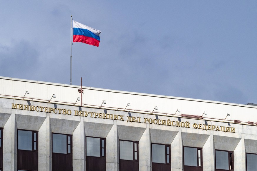 Russia, Moscow. The building of the Russian Interior Ministry. KonstantinxKokoshkin