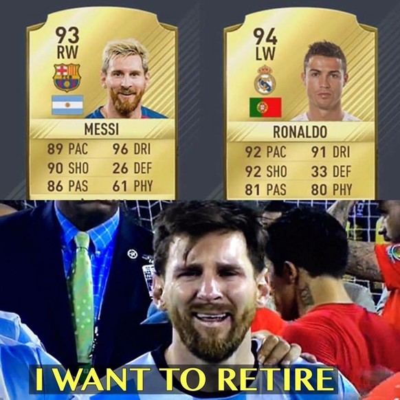 Wer ist besser in FIFA 2017, Messi oder Ronaldo? Das Geheimnis ist gelÃ¼ftet!
hihi