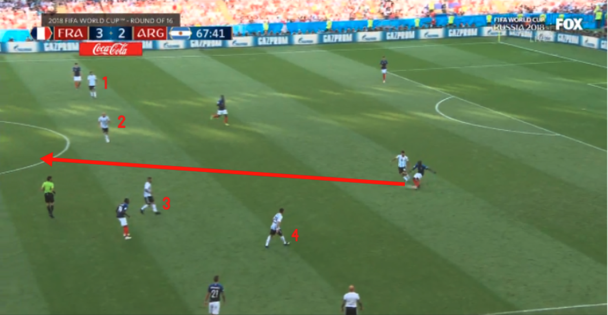 Auch dank diesem starken Pass durch die Linien von N'Golo Kanté kam Frankreich zum 4:2.
