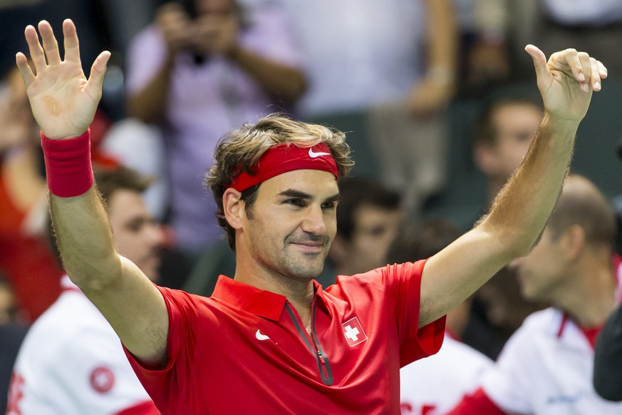 Roger Federer sichert dem Schweizer Davis-Cup-Team gegen Holland den Verbleib in der Weltklasse.&nbsp;<br data-editable="remove">