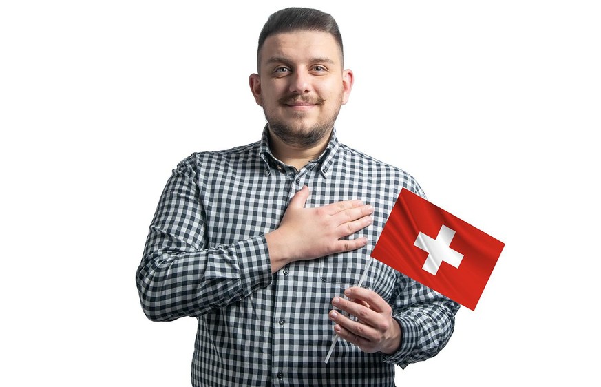 Resultat der Symbolbildsuche: «Männer Schweiz Fahne».