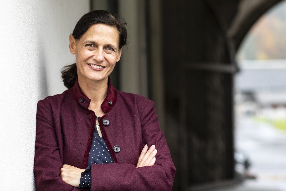 Die neu gewaehlte Nationalraetin Monika Rueegger, SVP, posiert am Montag, 21. Oktober 2019, in Engelberg. Monika Rueegger ist die erste Frau, die Obwalden in der Bundesversammlung vertritt. (KEYSTONE/ ...