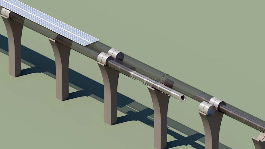 In solchen Röhren sollen Passagiere dereinst mit Geschwindigkeiten von bis zu 1000 km/h transportiert werden.