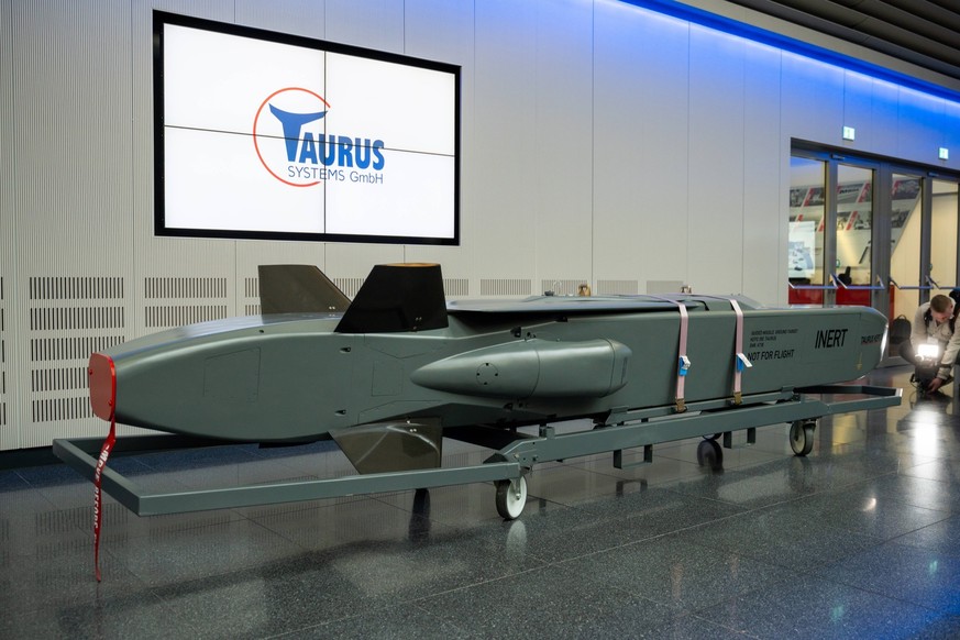 A KEPD-350 Taurus cruise missile issued by Taurus Systems GmbH in Schrobenhausen, Bavaria.